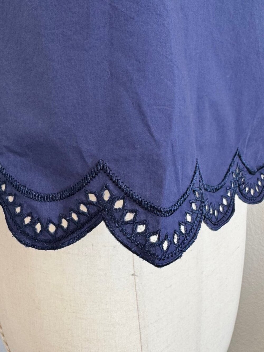 COPY Aqua | One Shoulder Ruffle Embroidered Cotton Top Size S - Picture 8 of 9